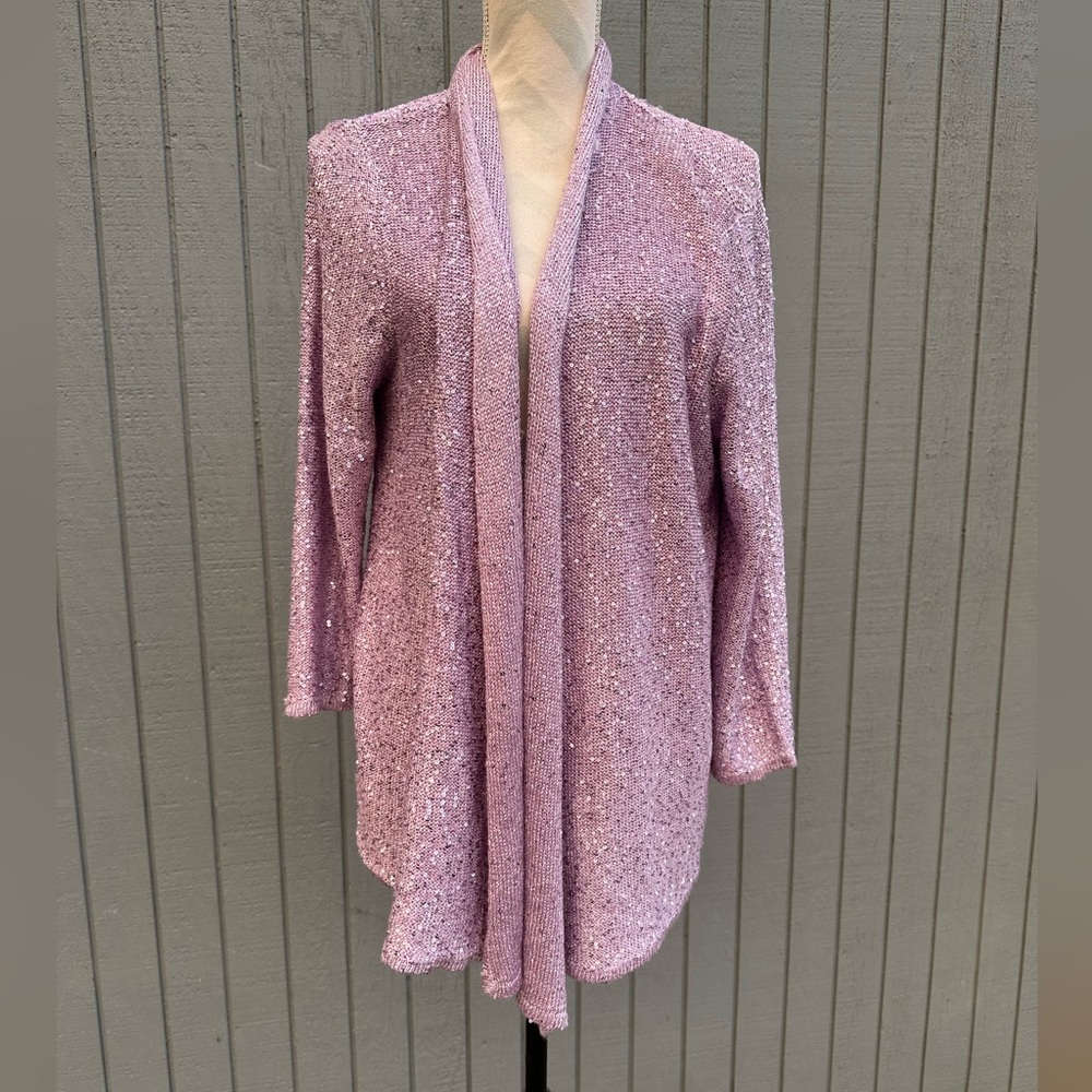 Pink/Lavender Women's Sweater with Tiny Sequins